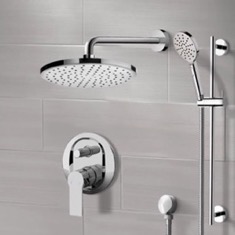 Rain Shower System with Handheld, Rain Shower Head, Shower Faucet Set